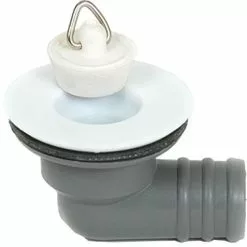 Crusader 3/4" / 20mm White Plastic Caravan Top Sink Waste Siphon (R/Angled)