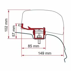 Fiamma F40 VAN Awning Adapter Bracket For Nissan NV 350 L2-H1 Campervan -Kitchen & Bathroom Equipment Shop 98655Z041 68752.1675172872