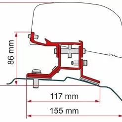 Fiamma F40 VAN Awning Adapter Bracket For Ford Custom L1 & L2 Campervan