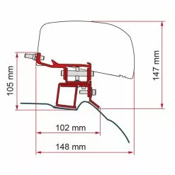 Fiamma F40 VAN Awning Adapter Bracket For Mercedes Vito L2-H1 Campervan 7 Fiamma F40 VAN Awning Adapter Bracket For Mercedes Vito L2-H1 Campervan -Kitchen & Bathroom Equipment Shop 98655Z078 79985.1675172745