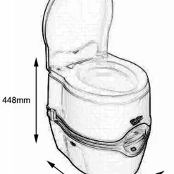 Thetford Porta Potti Excellence 565 Portable Camping Toilet - Manual Flush 16 Thetford Porta Potti Excellence 565 Portable Camping Toilet - Manual Flush -Kitchen & Bathroom Equipment Shop Excellence dims 18743.1378982955