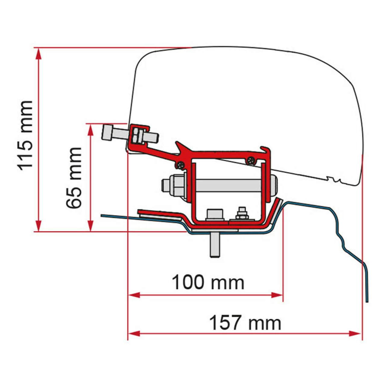 Fiamma F40 VAN Awning Adapter Bracket For Renault Trafic L1 & L2 Campervan 6 Fiamma F40 VAN Awning Adapter Bracket For Renault Trafic L1 & L2 Campervan - Image 4