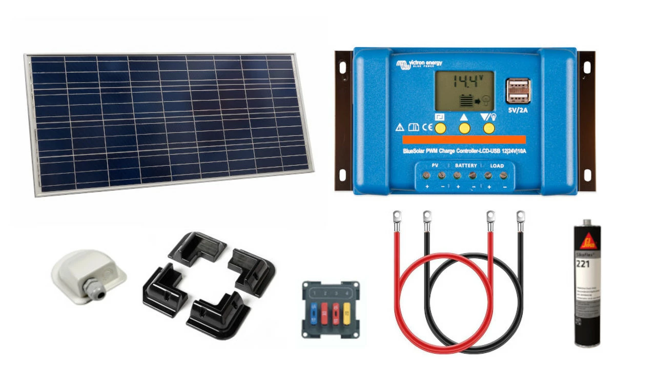 Victron Energy Victron 175W Solar Panel Kit With LCD PWM Controller & Fittings 3 Victron Energy Victron 175W Solar Panel Kit With LCD PWM Controller & Fittings
