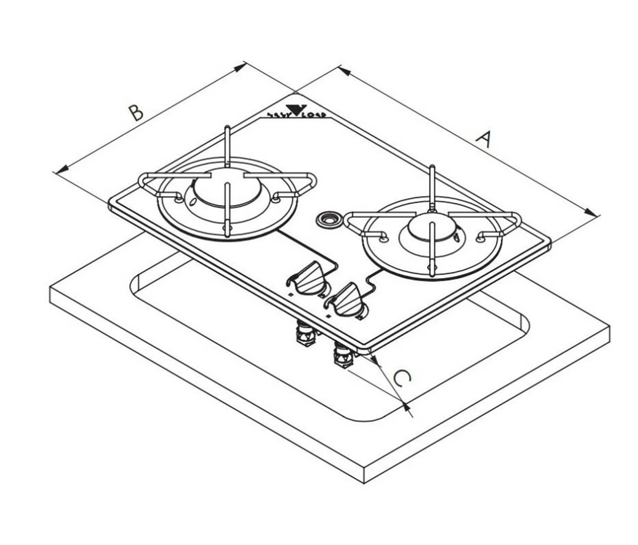 Navy Load Built In Glass Hob Double Burner NL.20001 4 Navy Load Built In Glass Hob Double Burner NL.20001 - Image 2