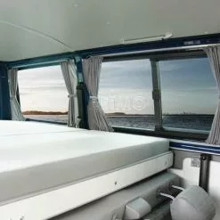 Reimo 5 Piece VW T5 And T6 Campervan Complete Curtain Set And Rail - Tailgate