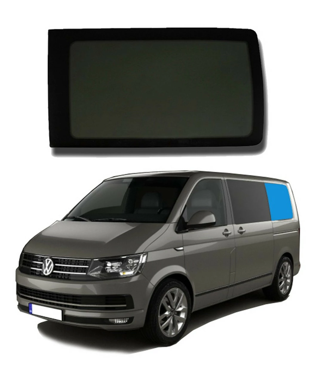 JLS VW T5 T6 Bonded Privacy Glass Fixed Window - Rear Left Hand SWB 4 JLS VW T5 T6 Bonded Privacy Glass Fixed Window - Rear Left Hand SWB - Image 2