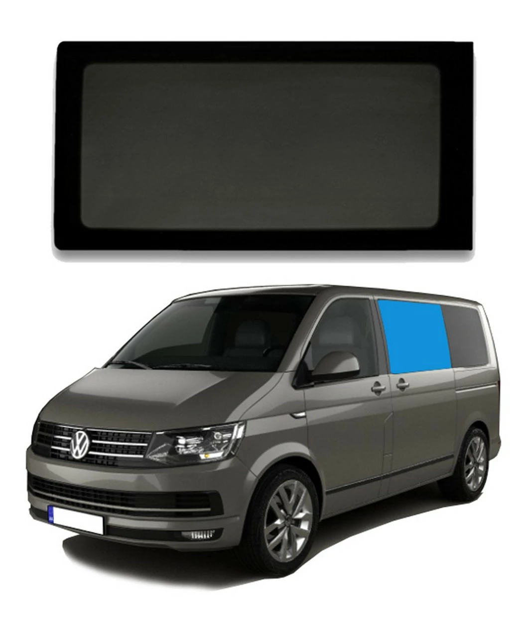 JLS VW T5 T6 Bonded Privacy Glass Fixed Window - Front Left Hand 4 JLS VW T5 T6 Bonded Privacy Glass Fixed Window - Front Left Hand - Image 2