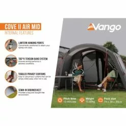 Vango Cove II Air Mid Campervan Drive Away Awning -Kitchen & Bathroom Equipment Shop Vango Cove II Air Mid Internal Features 73691.1673541144