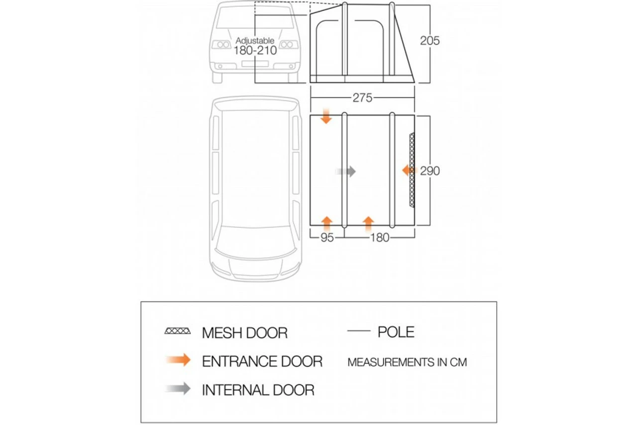 Vango Faros II Air Low Campervan Awning 17 Vango Faros II Air Low Campervan Awning - Image 15