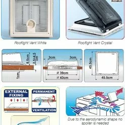 Fiamma Crystal Caravan Roof Light Vent 400 X 400 -Kitchen & Bathroom Equipment Shop fiamma vent diagram 62974 80558.1659360304