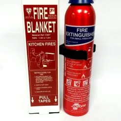 JacTone Home & Leisure Fire Safety ABC + SQ Pack -Kitchen & Bathroom Equipment Shop fire blanket spray 16240.1456225385
