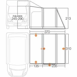 Vango Kela IV AirBeam Campervan AirBeam Awning -Kitchen & Bathroom Equipment Shop kela iv tall specs 61793.1525104085