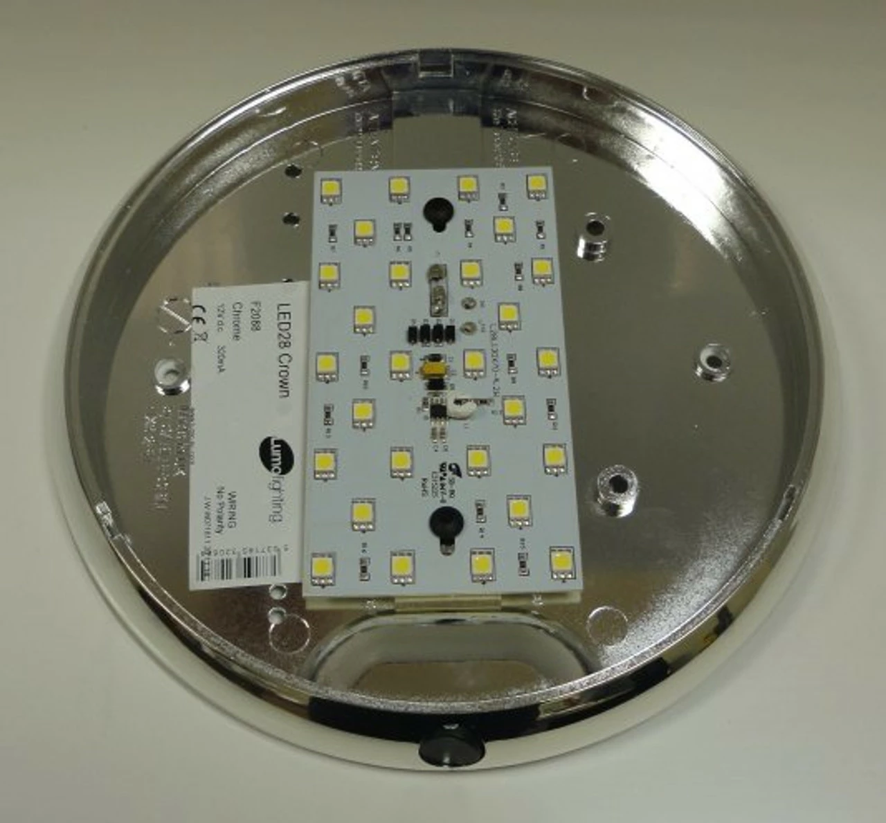 Lumo LED 28 Crown Chrome Caravan Motorhome 12 Volt Ceiling Light 5 Lumo LED 28 Crown Chrome Caravan Motorhome 12 Volt Ceiling Light - Image 3