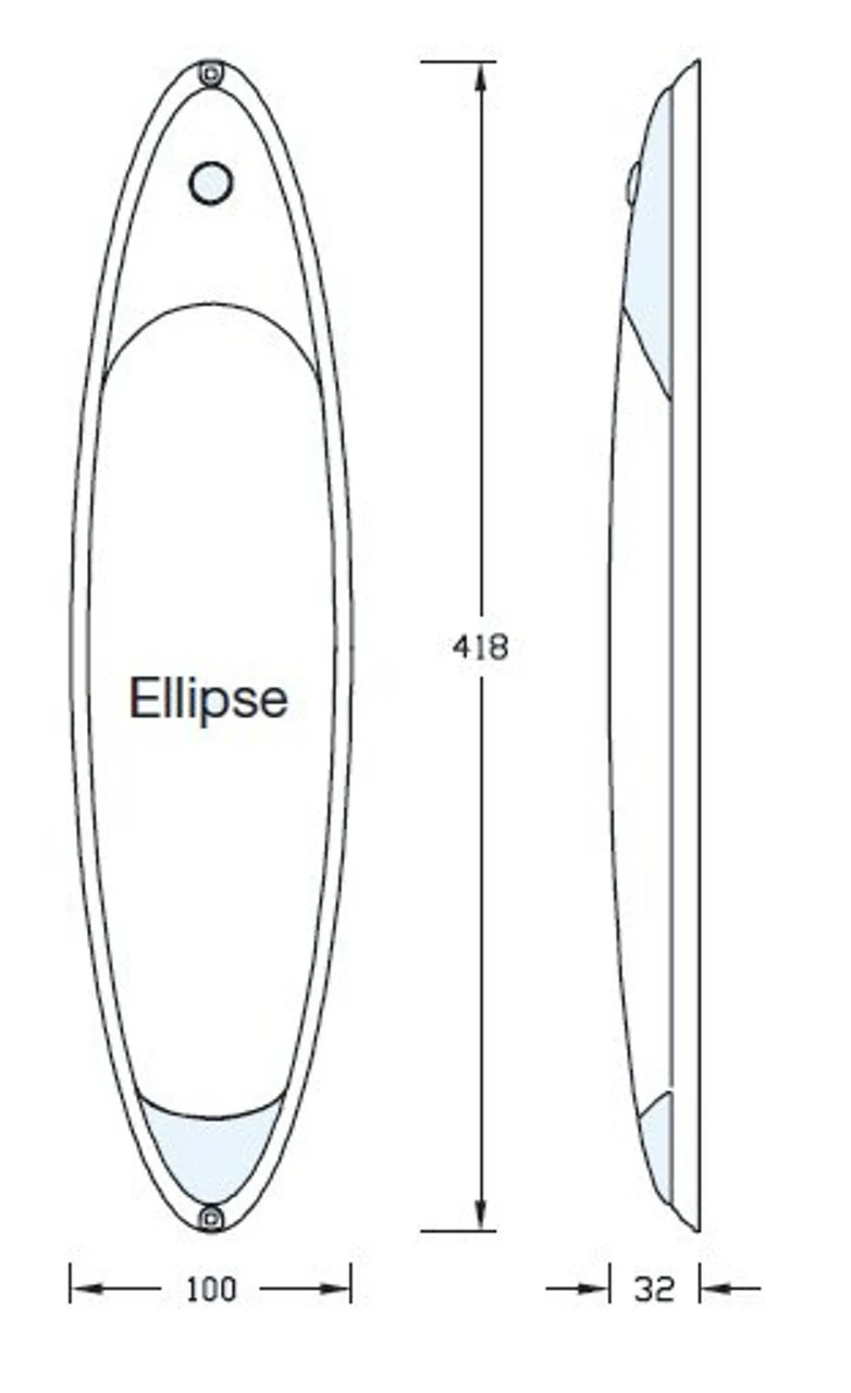 Lumo LED42 Satin Ellipse Oval 12v LED Caravan Light 4 Lumo LED42 Satin Ellipse Oval 12v LED Caravan Light - Image 2