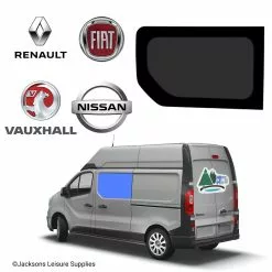 JLS Renault Trafic Vauxhall Vivaro Sliding Glass Campervan Window - UK Passenger Side