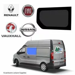 JLS Renault Trafic Vauxhall Vivaro Fixed Glass Campervan Window - UK Passenger Side