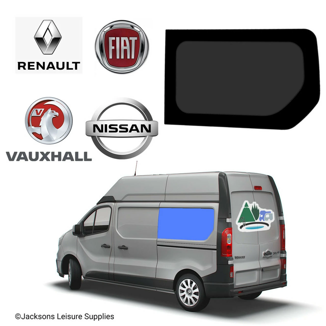 JLS Renault Trafic Vauxhall Vivaro LWB Glass Campervan Window - UK Passenger Side Rear 3 JLS Renault Trafic Vauxhall Vivaro LWB Glass Campervan Window - UK Passenger Side Rear